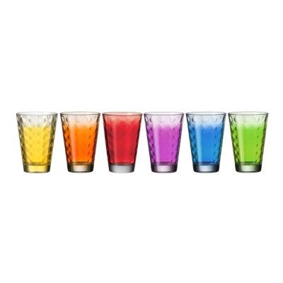 Leonardo-35247-Becher-6er-Set-gross-Optic-bunte-Glaeser