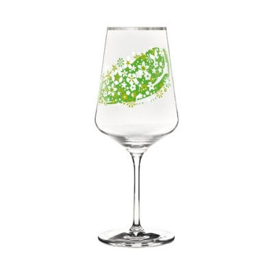 Ritzenhoff-2930003-Hugo-Designer-Glas-mit-Motiv-gruen-H12