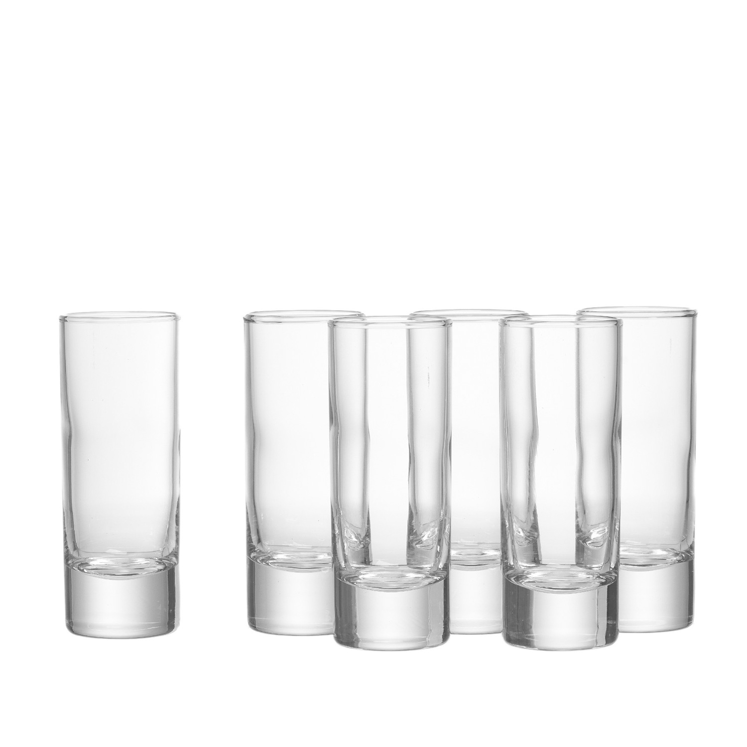 6 teiliges Obstbrand Glas Gläser Set Stamper kurze Schnapsglas NEU 