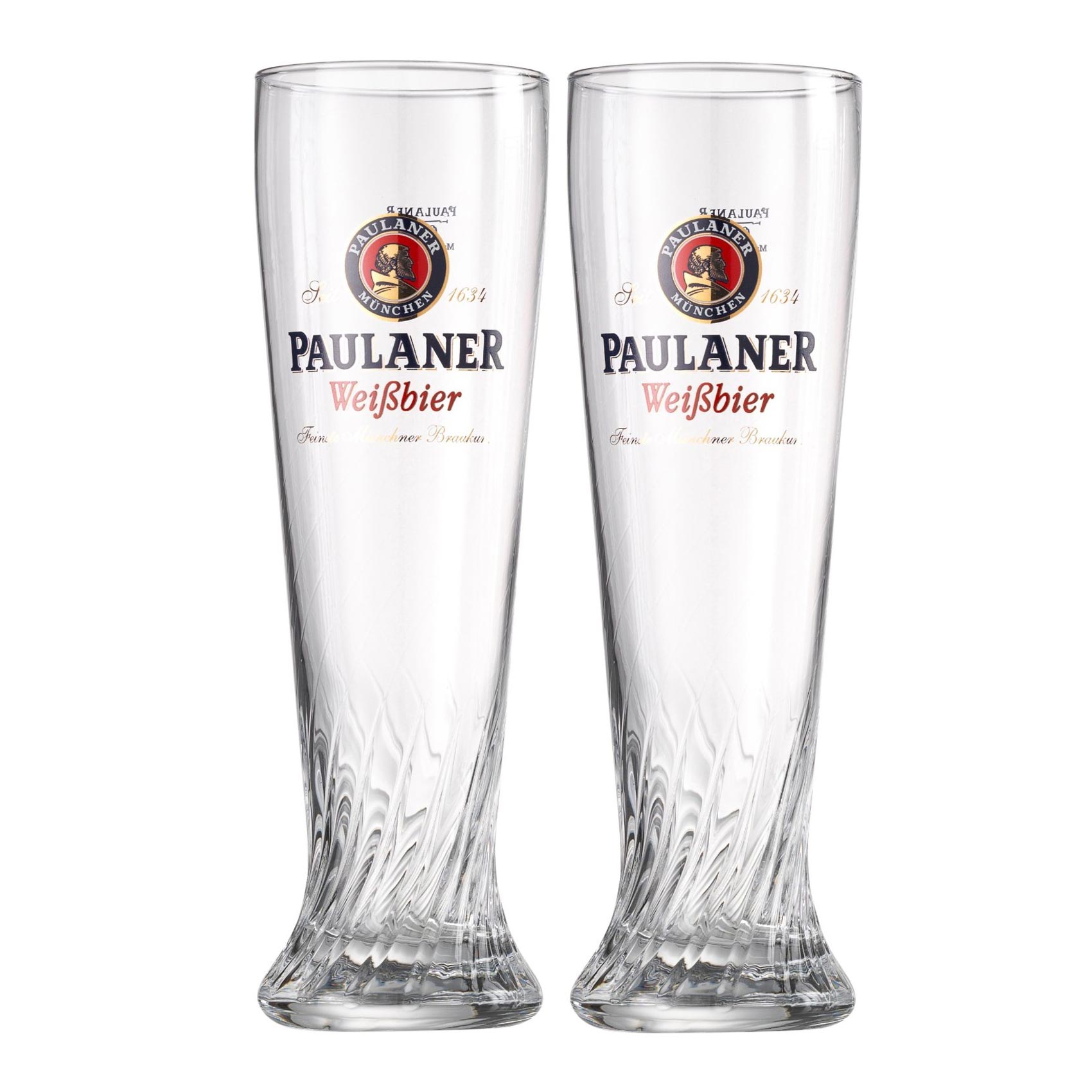 Paulaner 6er Set 0,25l Bierglas Glas mit Henkel *Neu 